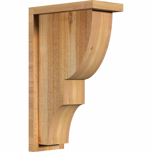 Ekena Millwork Ridgewood Rough Sawn Corbel w/Backplate, Western Red Cedar, 6"W x 12"D x 20"H COR06X12X20RID01RWR - main